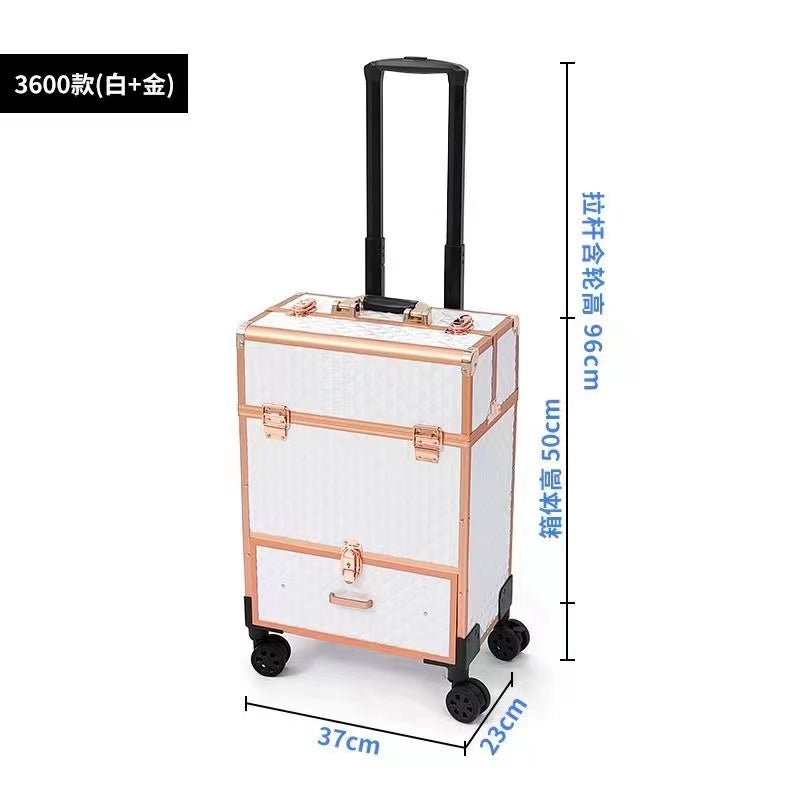 9551 - Luxe Makeup Trolley Bag - Your Essential Beauty Companion